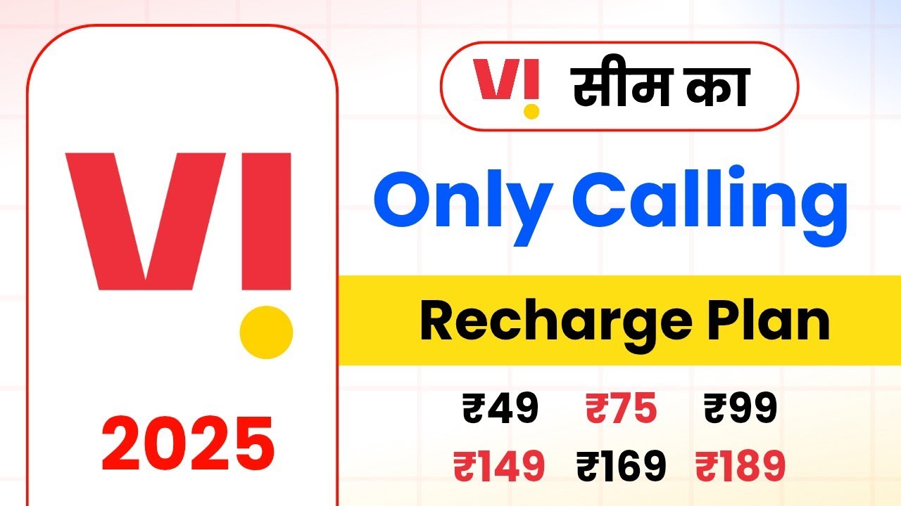 Vi Only Calling Plans | Vi Calling Recharge Plan 2025 | Only Calling Recharge in Vi | Vi New Plans