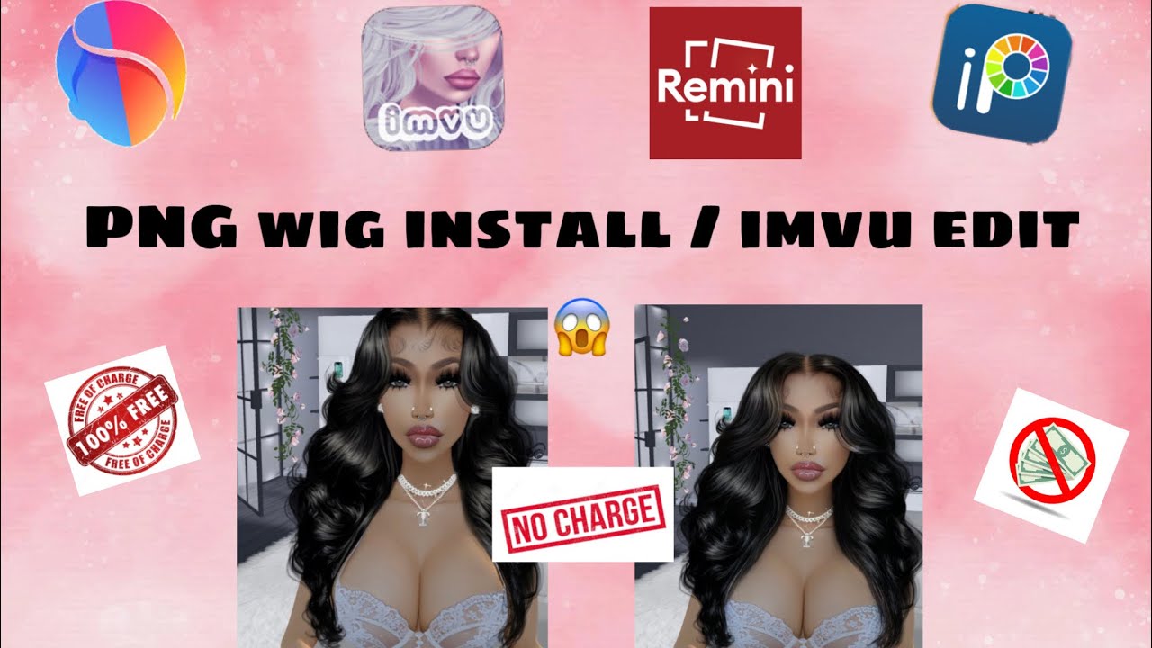 How to edit IMVU instagram pictures/ PNG wig install