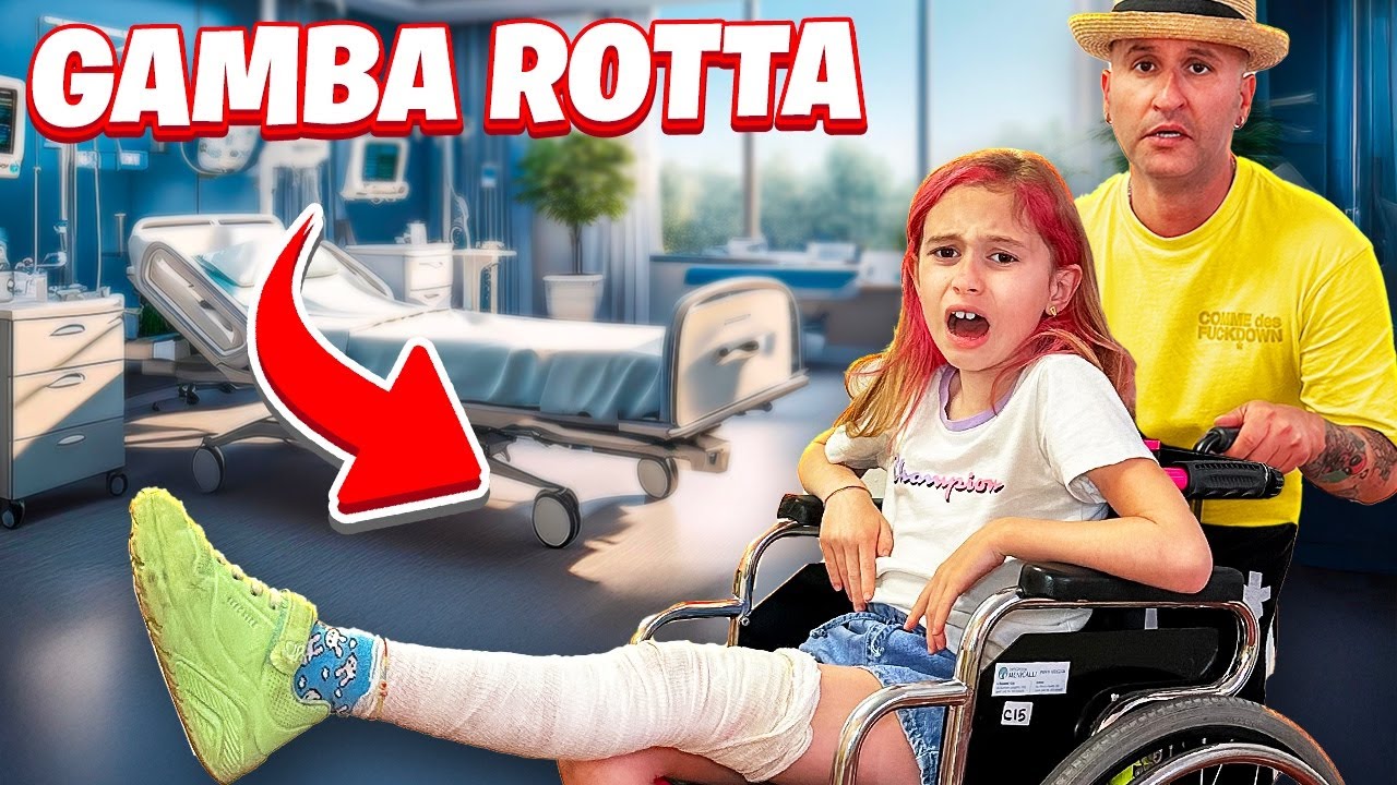 GIORGIA SI FA MALE E SI ROMPE LA GAMBA MENTRE GIOCA SUL GONFIABILE CON STEFANO FINISCE IN OSPEDALE!