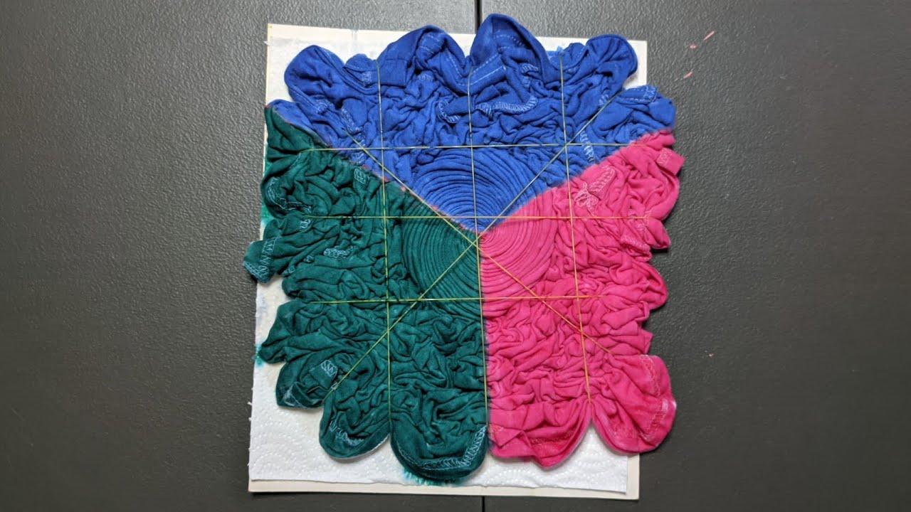 TEAL PINK BLUE COLOR with Black Line Tie Dye | MEO FAUSTINO