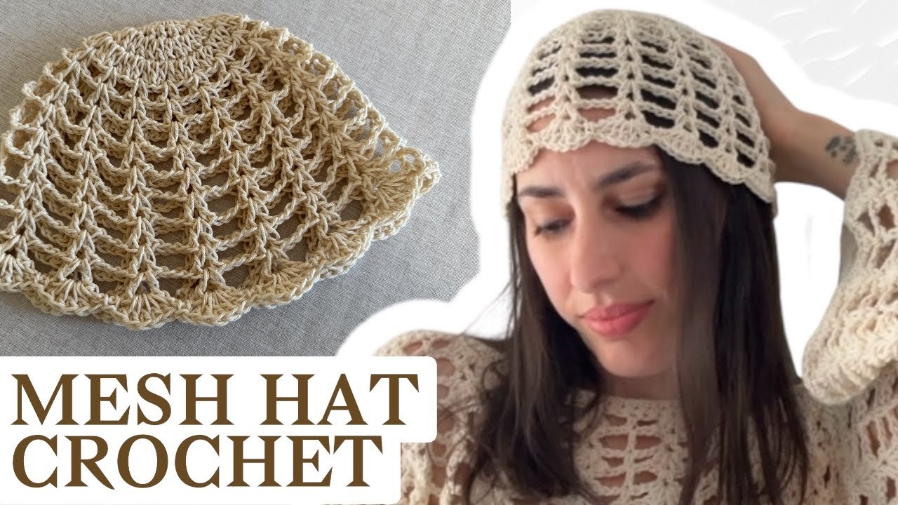 Mesh Hat Lola. Crochet. Casquete. Gorro tejido. Tendencia. Tutorial paso a paso