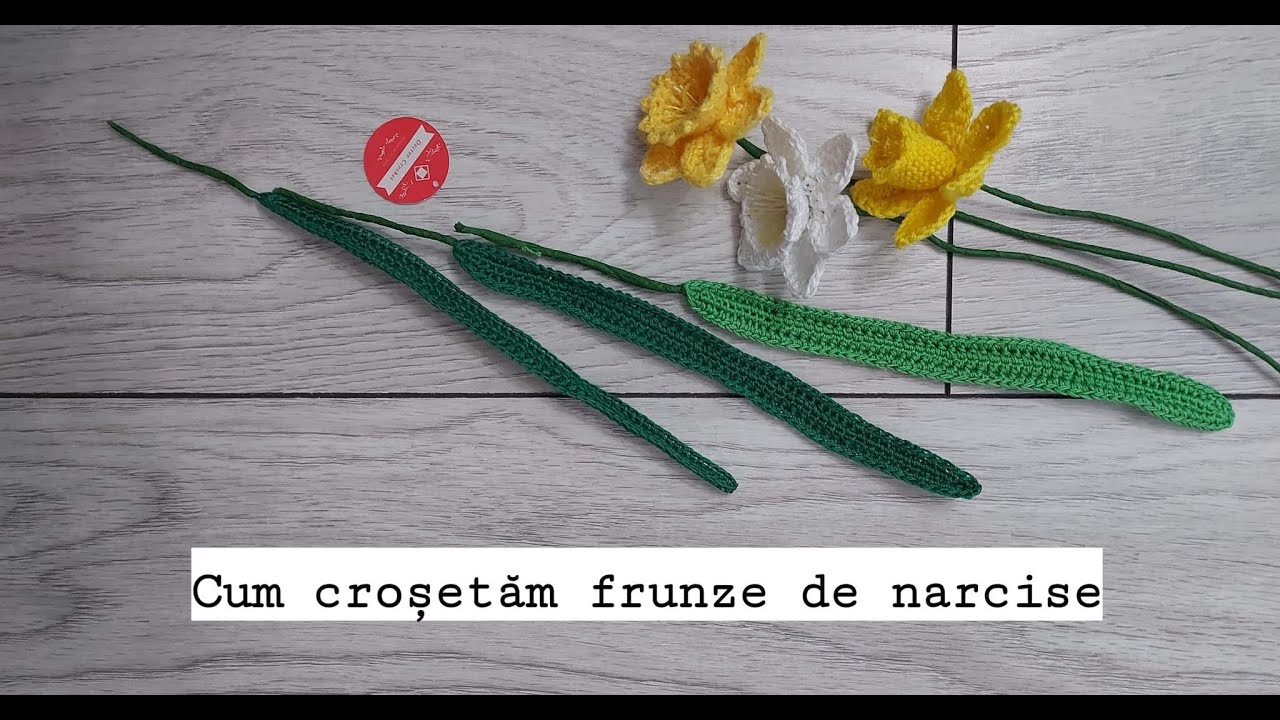 Cum crosetam frunze de narcisa