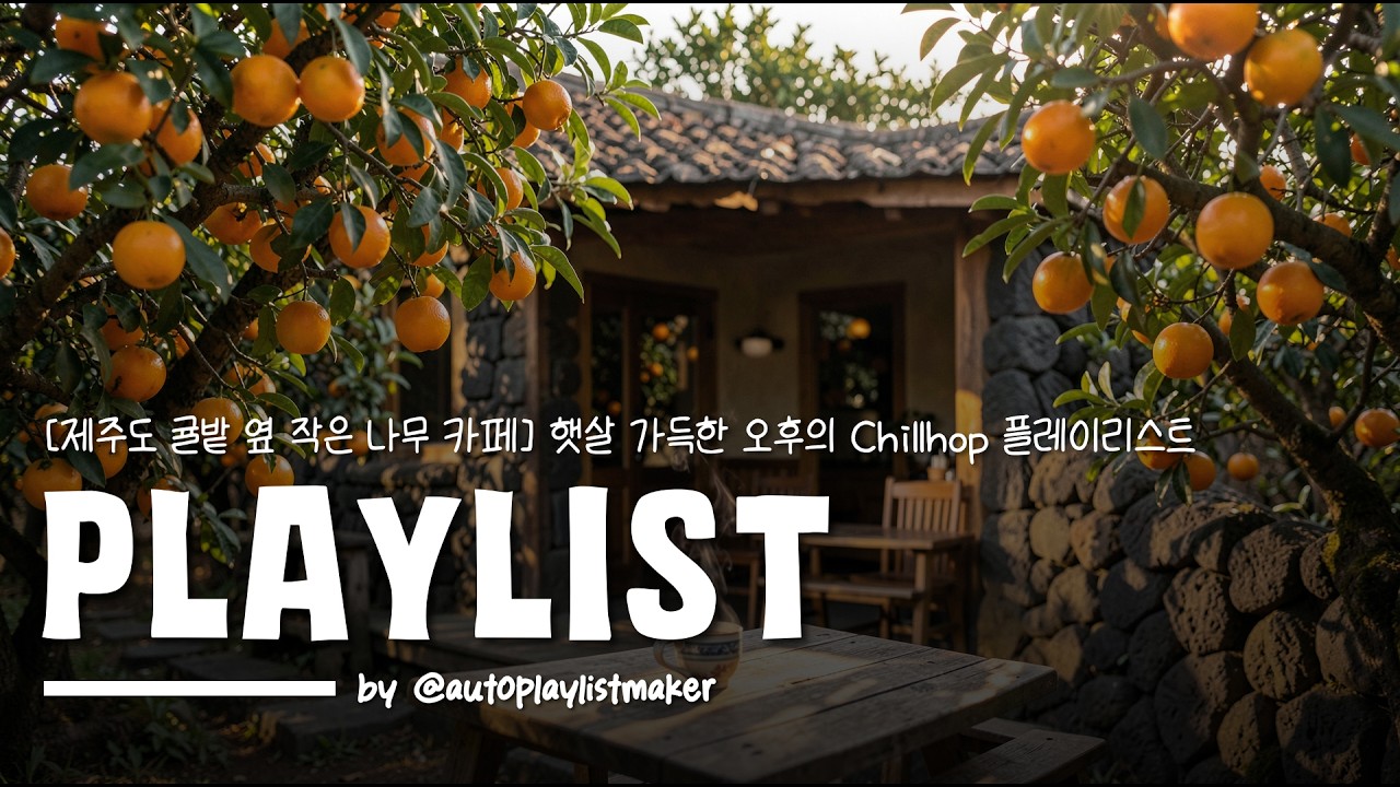 Playlist | [제주도 귤밭 옆 작은 나무 카페] 햇살 가득한 오후의 Chillhop 플레이리스트 🍊☕️