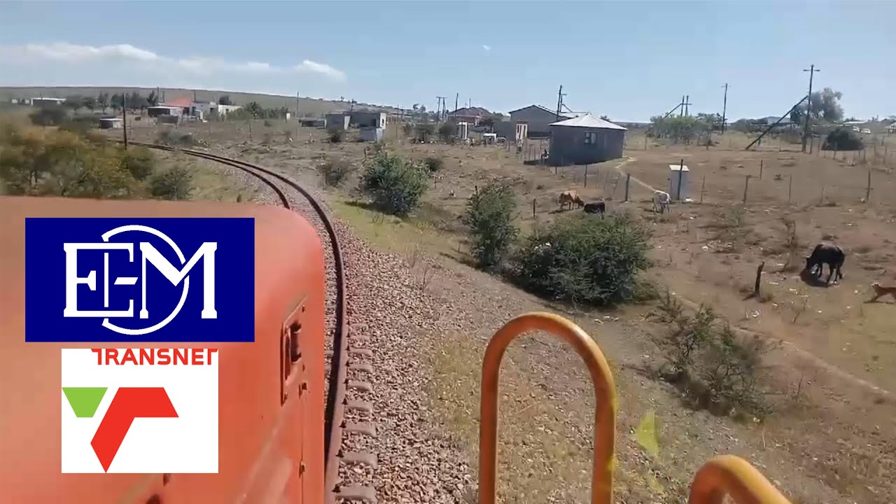 Бэйси на ветке с санитарным поездом. Электропитание EMD от Transnet. Transnet Phelophepa.