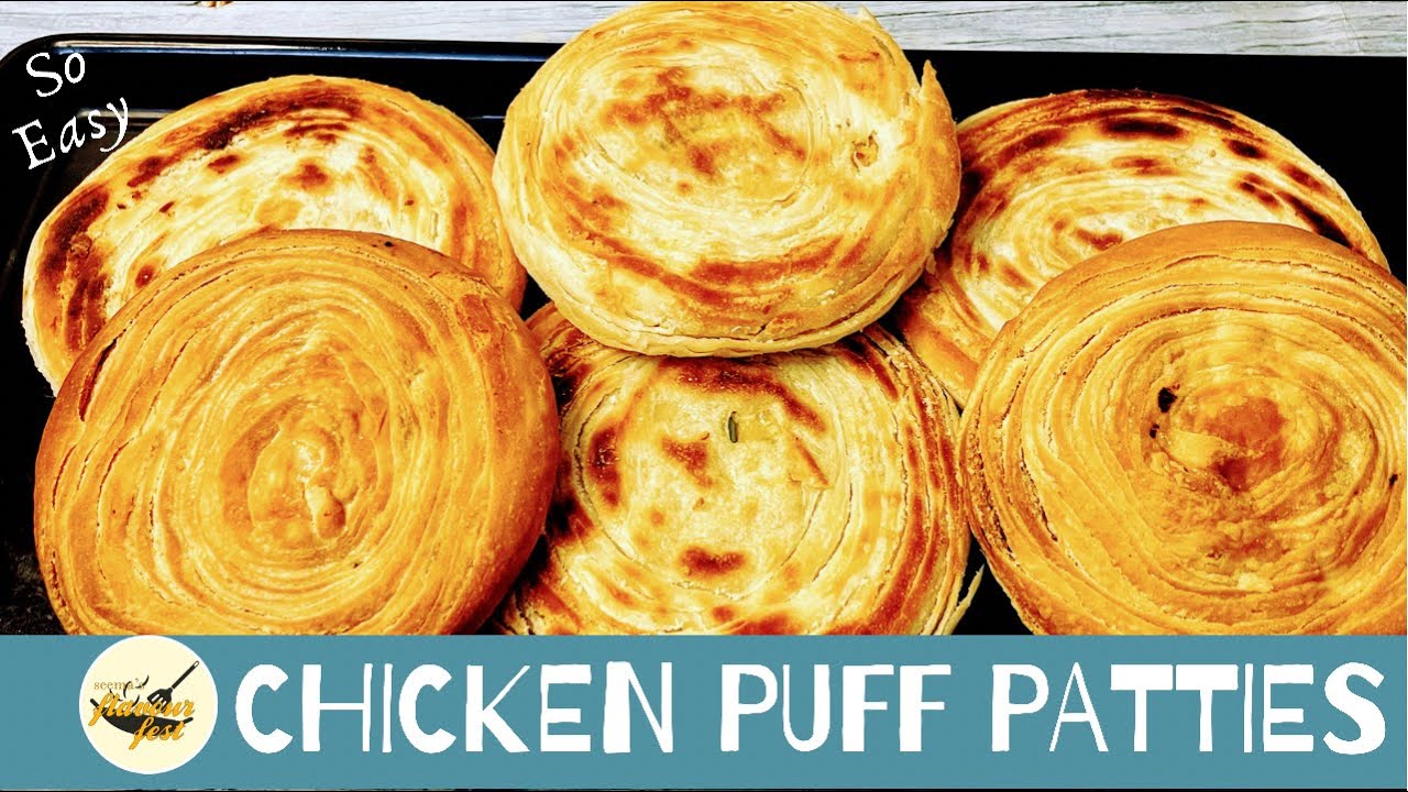 Thousand Layered Chicken Puff Patties/ 3 Ways to make at home/how to make chicken patties