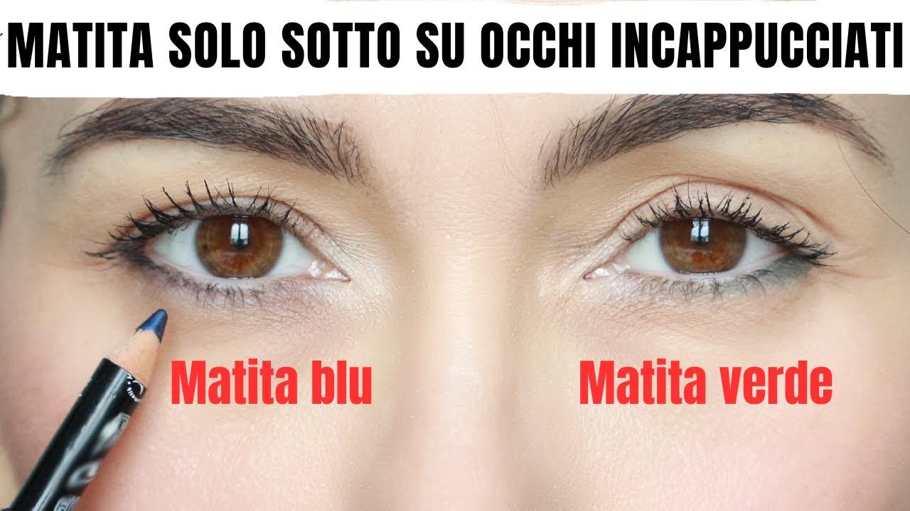Come applicare la matita occhi colorata solo sotto su occhi incappucciati