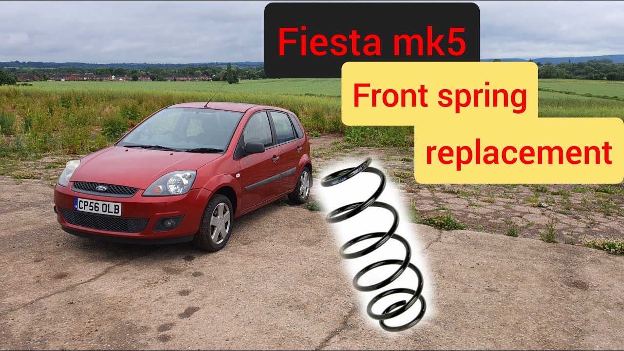 Front Coil Spring Replacement How to | Ford Fiesta 2006 mk 5 ~ tiptop mechanics