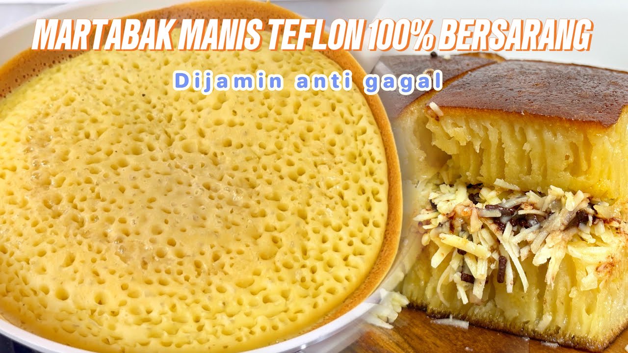 MARTABAK MANIS TEFLON ALA ABANG2 !! 100% BERSARANG EMPUK LEMBUT DAN KENYAL