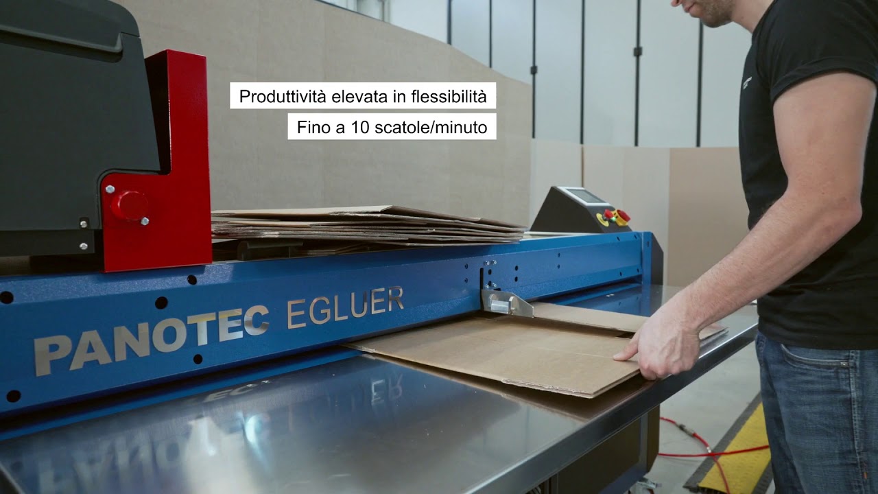 Egluer - macchina incollatrice per scatole di piccole - medie dimensioni