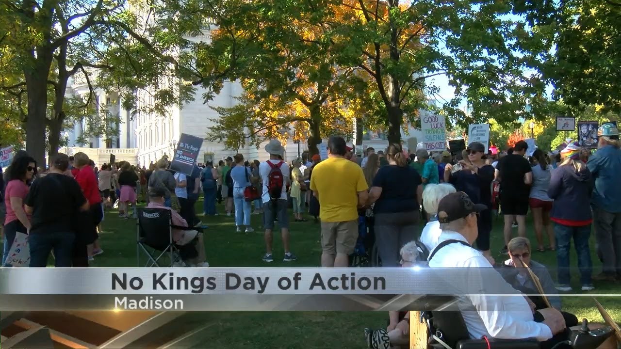 Madison protest draws thousands for 'No Kings' Day of Action
