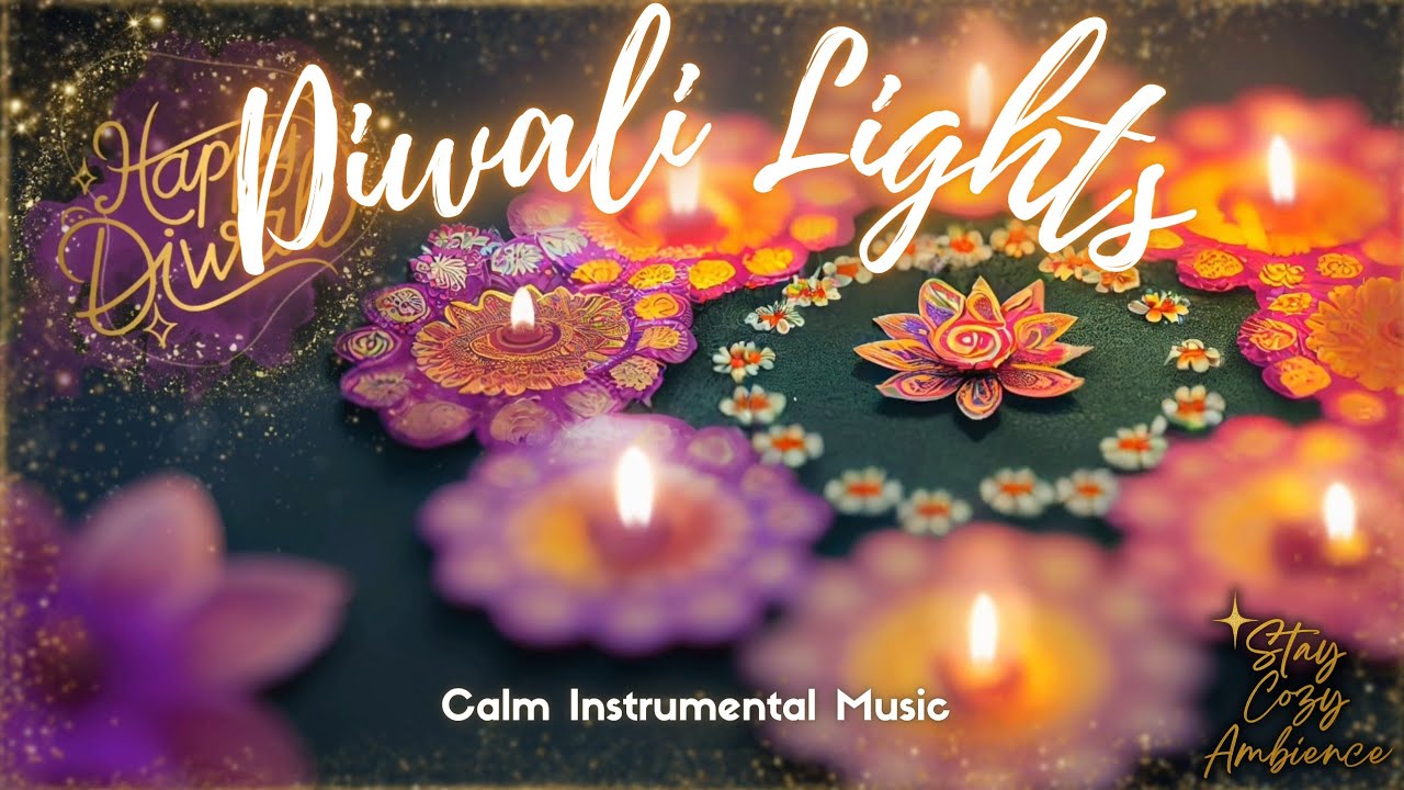 Happy Diwali Ambience 🪔 Festival of Lights Screensaver Calm Deepavali Instrumental  Background Art ✨