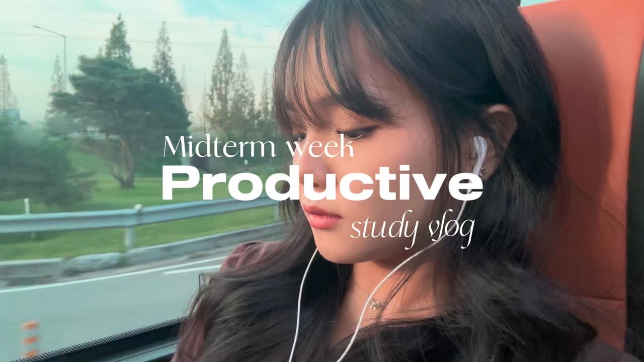 MIDTERM WEEK study vlog 📚 5AM mornings, realistic studying,  productivity & motivation 