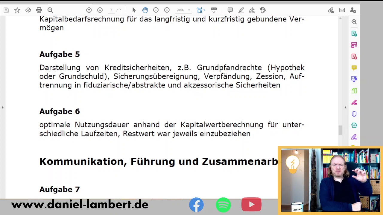 Klausurbesprechung Finanzmanagement F2020 Klausur 2 Bilanzbuchhalter