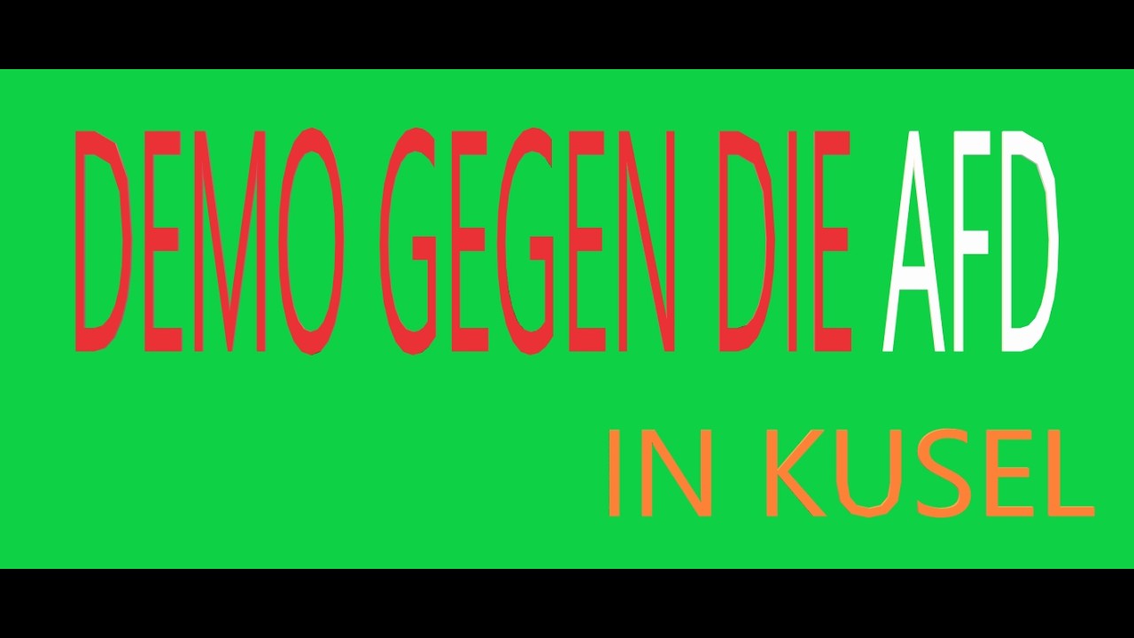 Demo gegen die AFD Fritz-Wunderlich-Halle Kusel