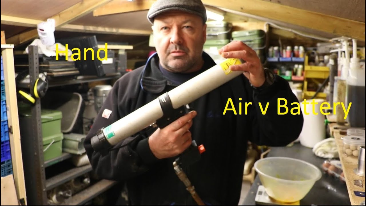 BoilieGun Shoot Out Hand v Air v Makita and how boilie paste changes with time