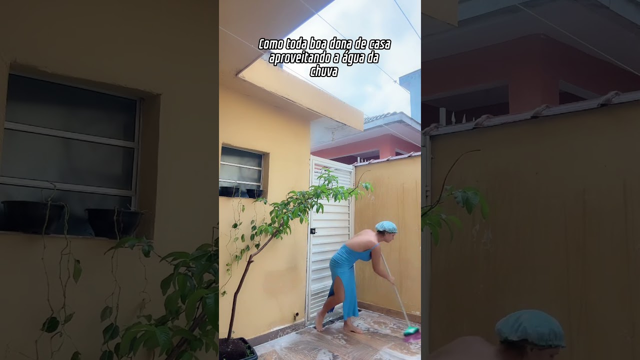 Lavando meu quintal na chuva #falamosdetudoemaisalgumacoisa