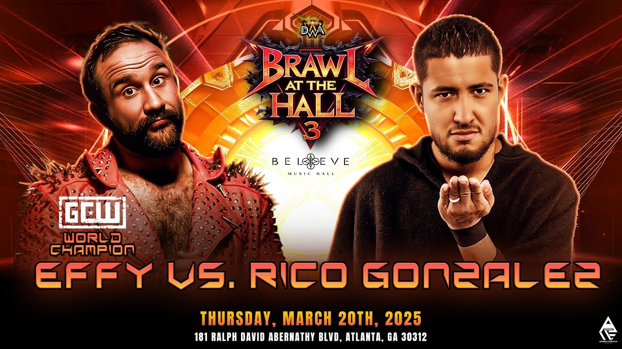 Brawl at the hall 3 Effy vs Rico Gonzalez - GCW Championship