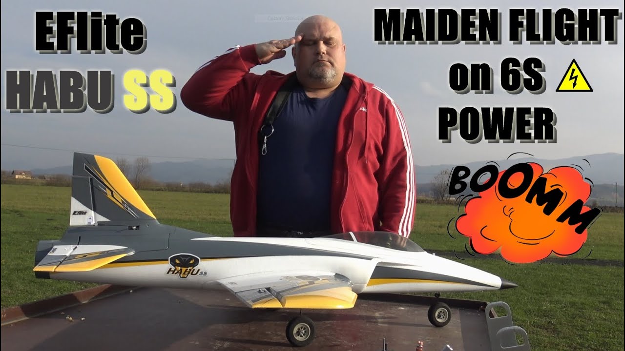 HABU SUPER SPORT 70mm EDF RC Jet BNF Basic with SAFE Select and AS3X Maiden flight on 6S