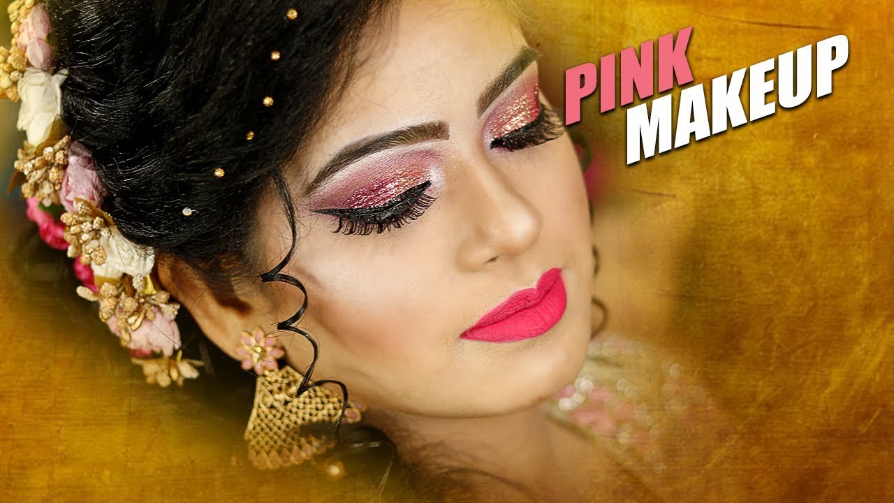 Pink Makeup for Party and Engagement | Prabha Makeover