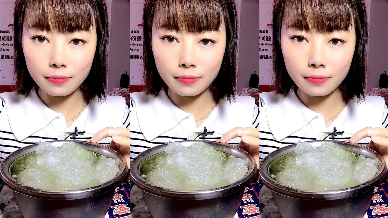 ASMR WHITE ICE EATING / ICE EATING