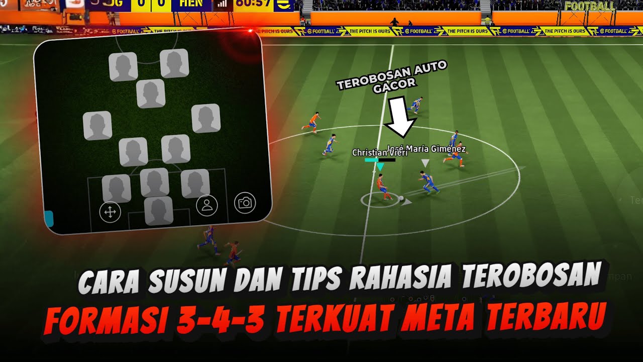 FORMASI TERKUAT META TEROBOSAN TERBARU | CARA MENGGUNAKAN FORMASI 343 TERKUAT UPDATE 5.2 EFOOTBALL