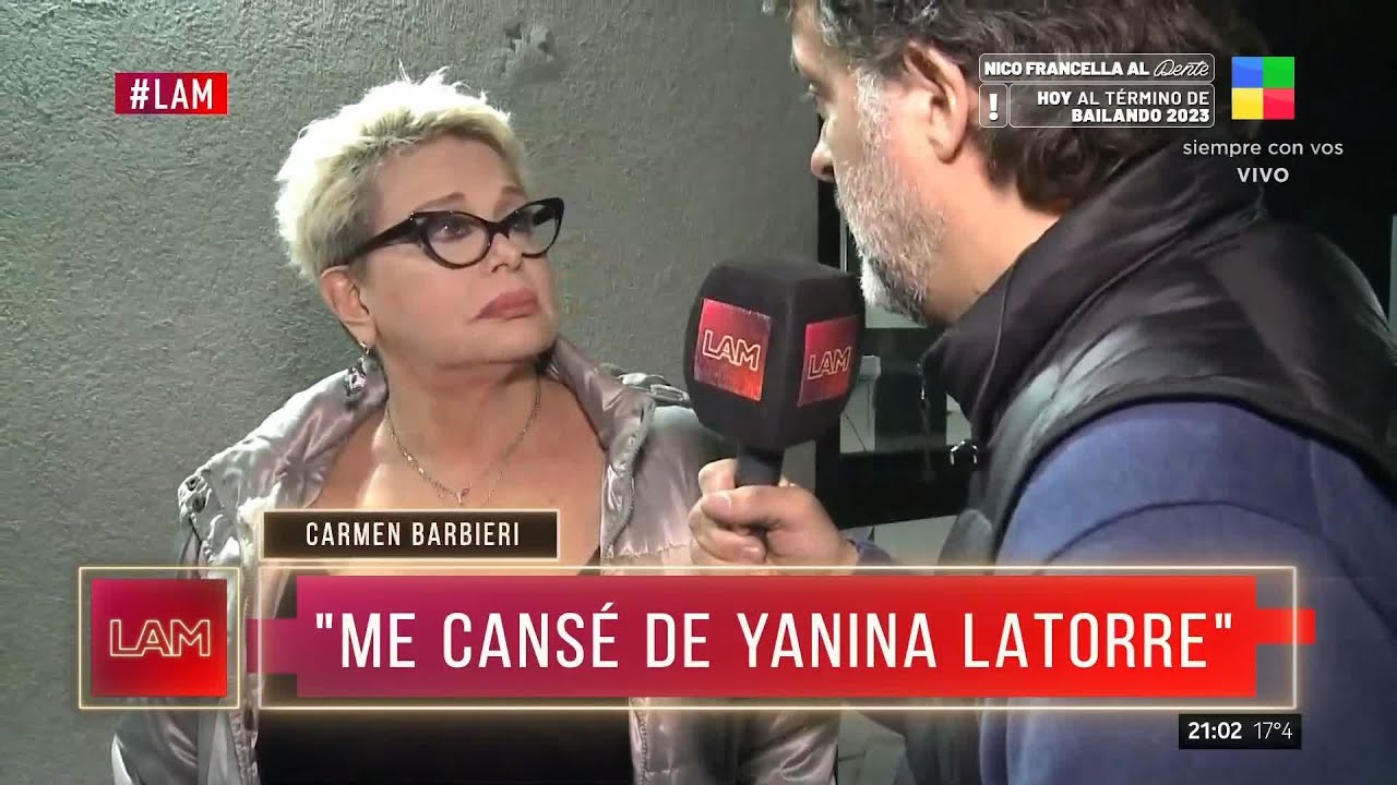 Sigue la furia de Carmen Barbieri con Yanina Latorre