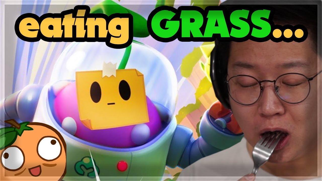 EATING GRASS ______ until I unlock SPROUT 🍊