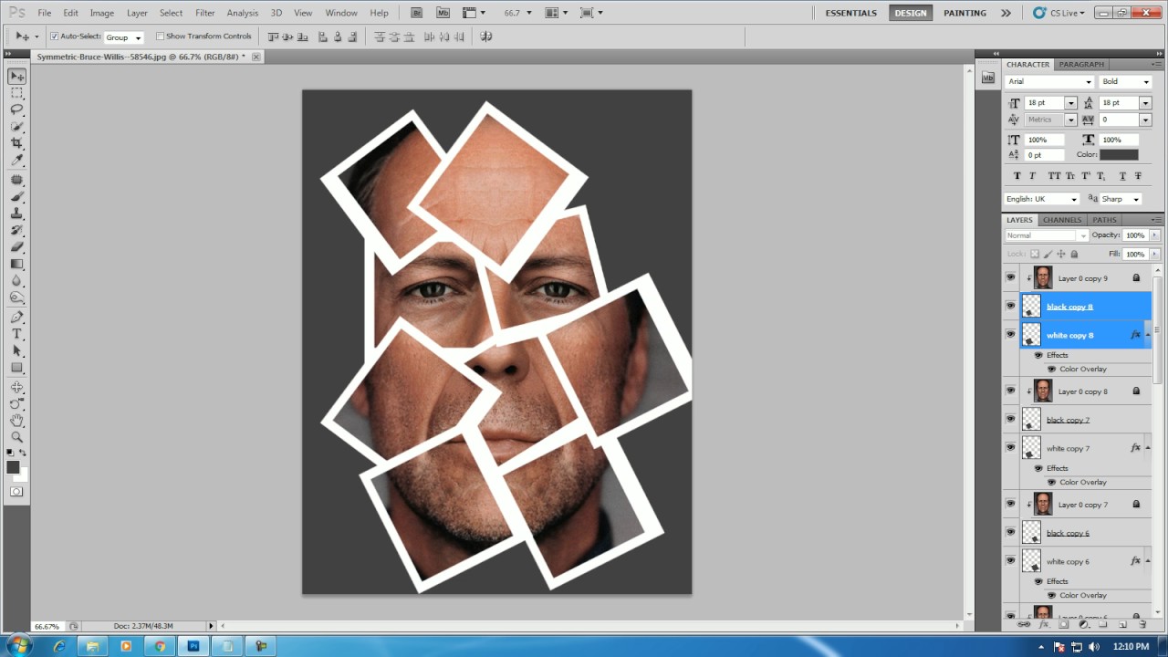 Collage effect tutorial in photoshop.