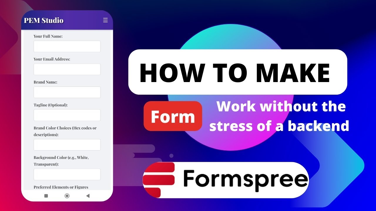 How to set up a formspree account for form collection.