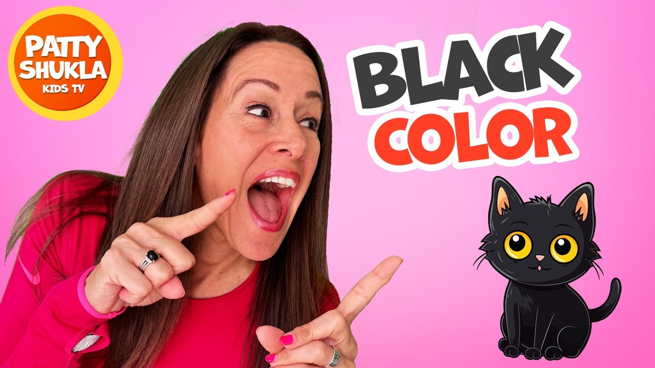 Learn Colors Song for Children | Black Color of the Day by Pattys Primary Songs | Sign Language