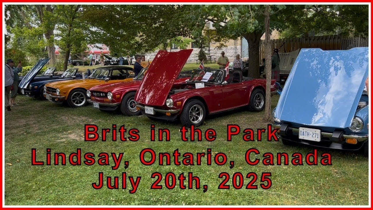 Brits in the Park Car Show, Lindsay, Ontario, Canada.   July 20th, 2025