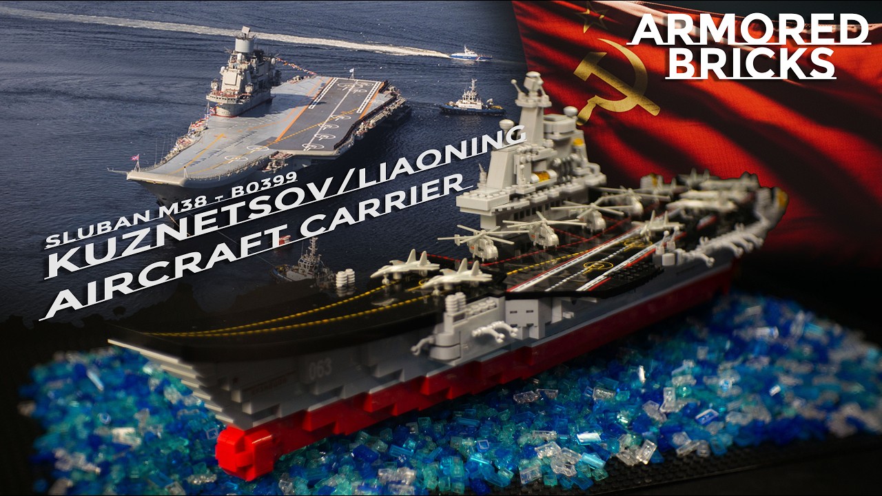 Admiral Kuznetsov/Liaoning Aircraft Carrier Brick build - Sluban M38-B0399 | StopMotion Build