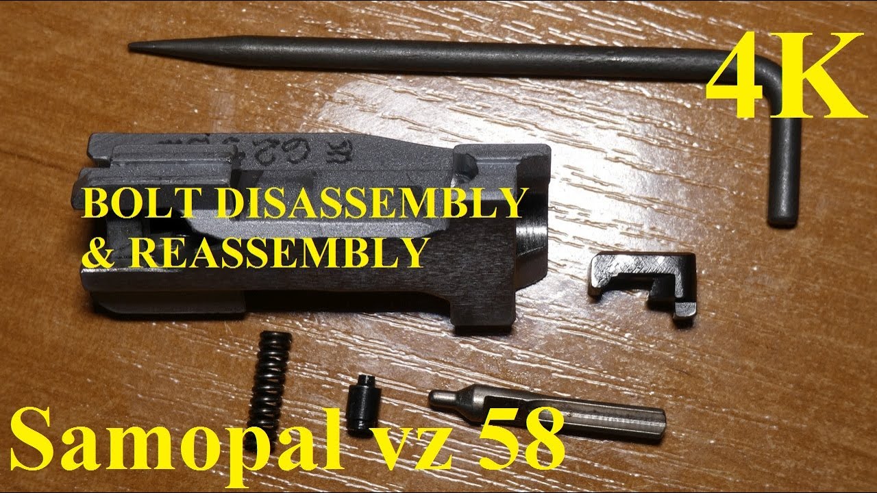 Samopal vz58 bolt disassembly (4K)