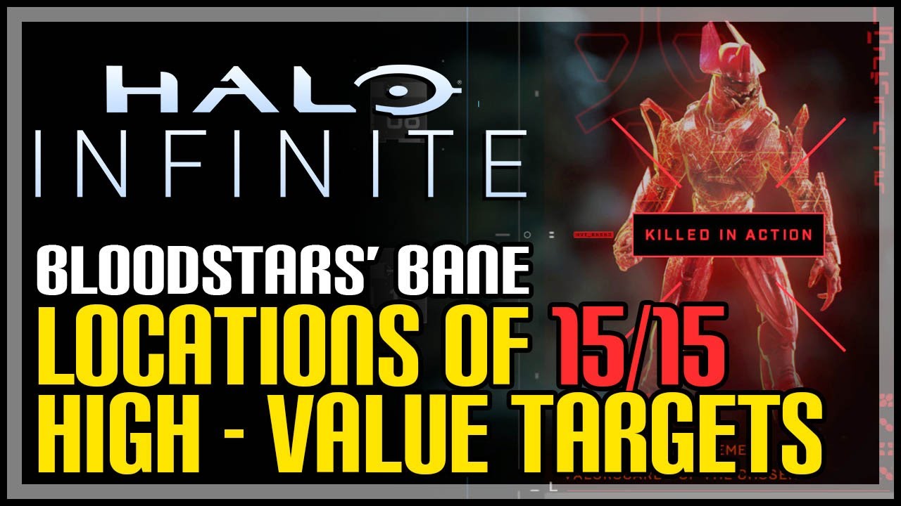 All 15 Banished High Value Target Locations Halo Infinite (Bloodstars' Bane Achievement)