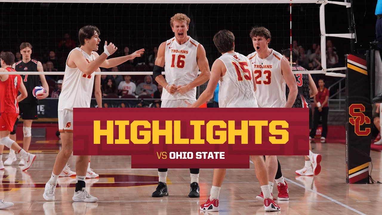 USC Men's Volleyball Highlights vs. Ohio State | Trojans win 3-2