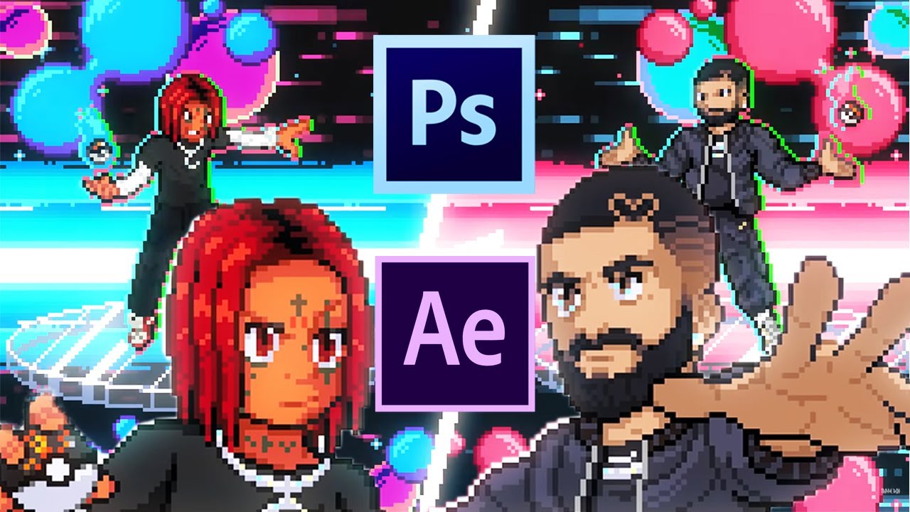 Create Animated Pixel Visualizers / Music Videos / Animations Pokemon Style | Adobe Ps / Ae Tutorial