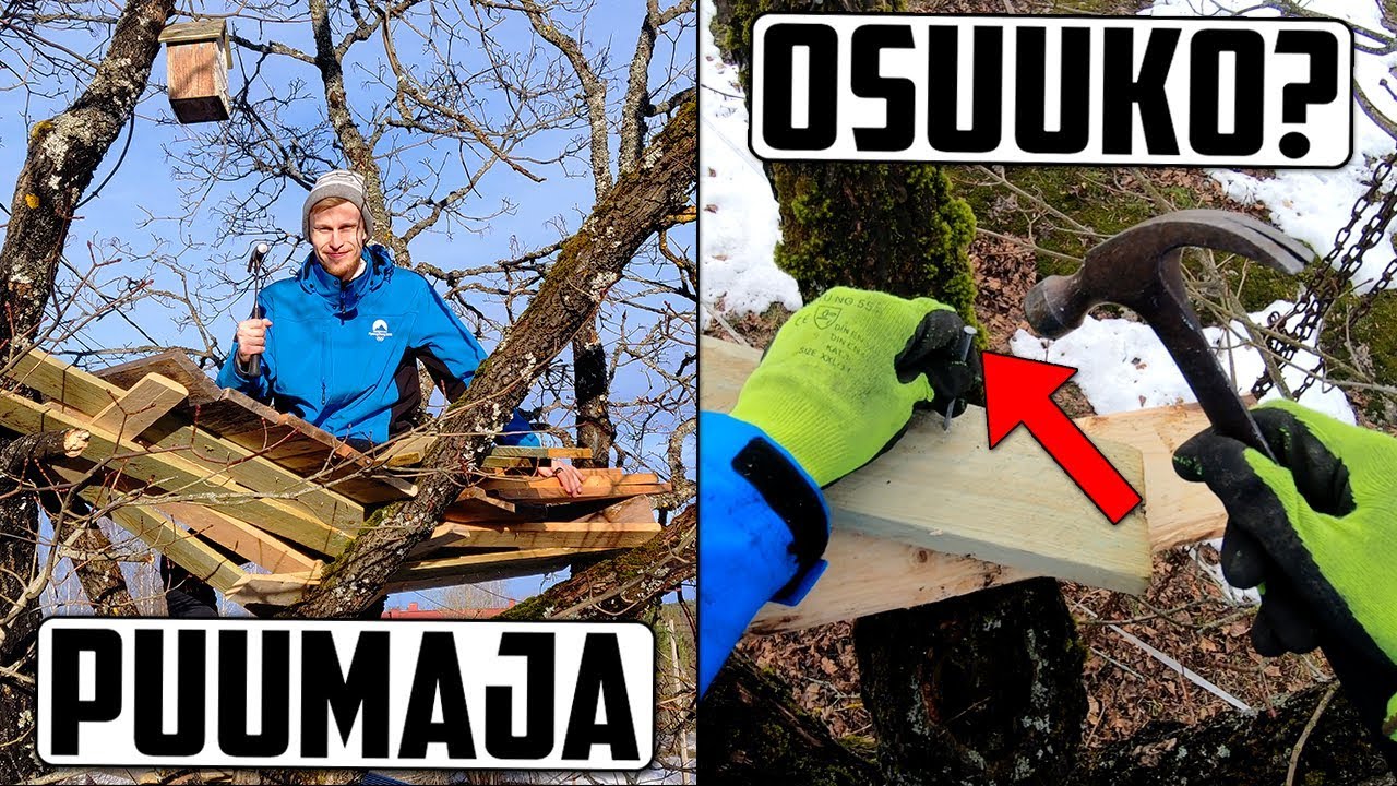 Nukuin yön itsetehdyssä PUUMAJASSA!