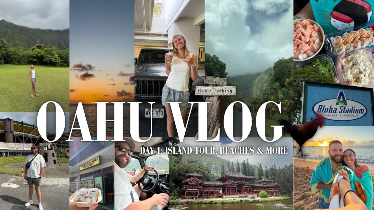 Видеоблог OAHU HAWAII 🌺 🌴 День 1 | Экскурсия по острову, ботанические сады, рестораны, блошиные р...