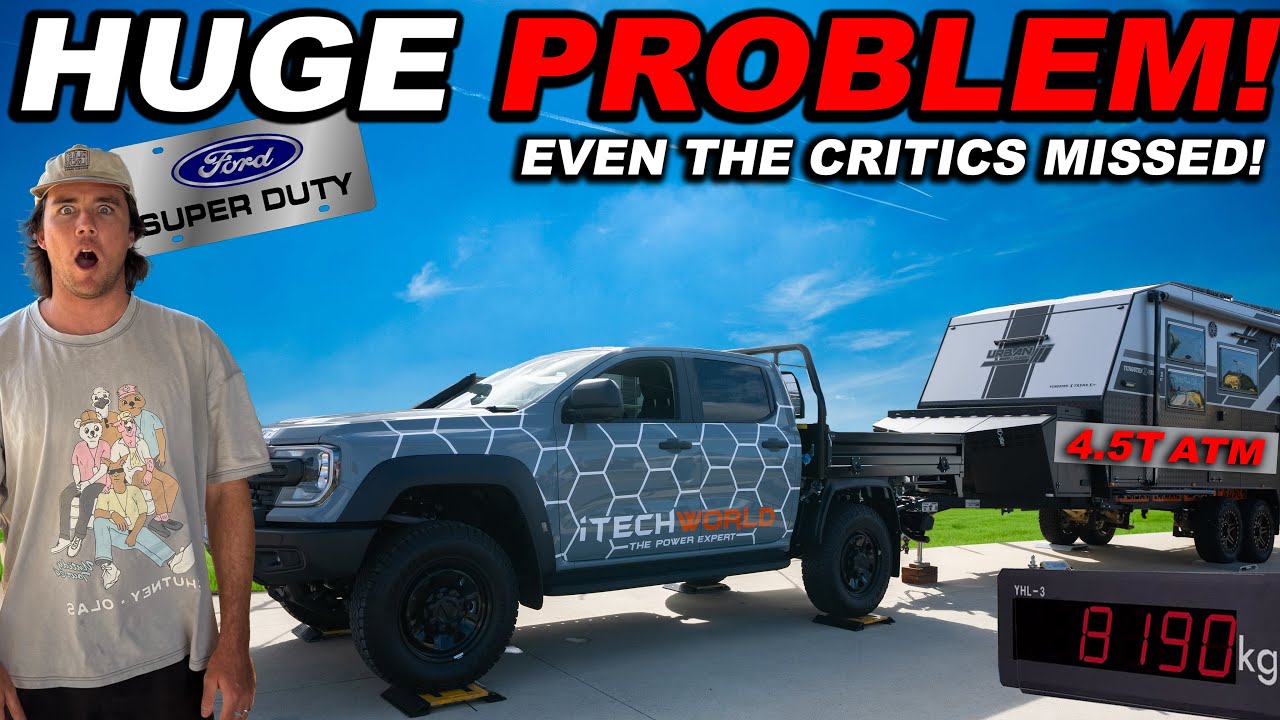 This is DANGEROUS! Weighing Ford Ranger Super Duty & Huge Caravan Over weight?