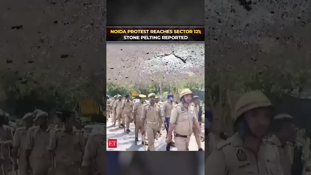 Noida labour protest reaches sector 121; stone pelting outside Cleo County, police injured