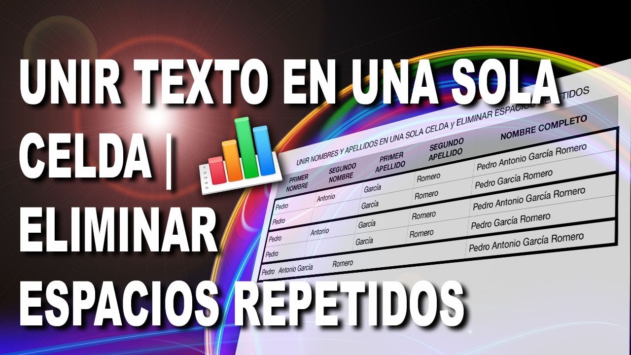 UNIR TEXTO EN UNA SOLA CELDA | ELIMINAR ESPACIOS REPETIDOS | Tutorial numbers mac