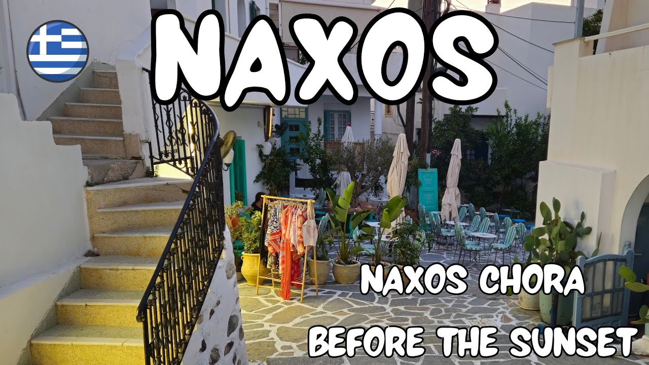 Walking in Naxos Chora Before Sunset 🌅 | 4K