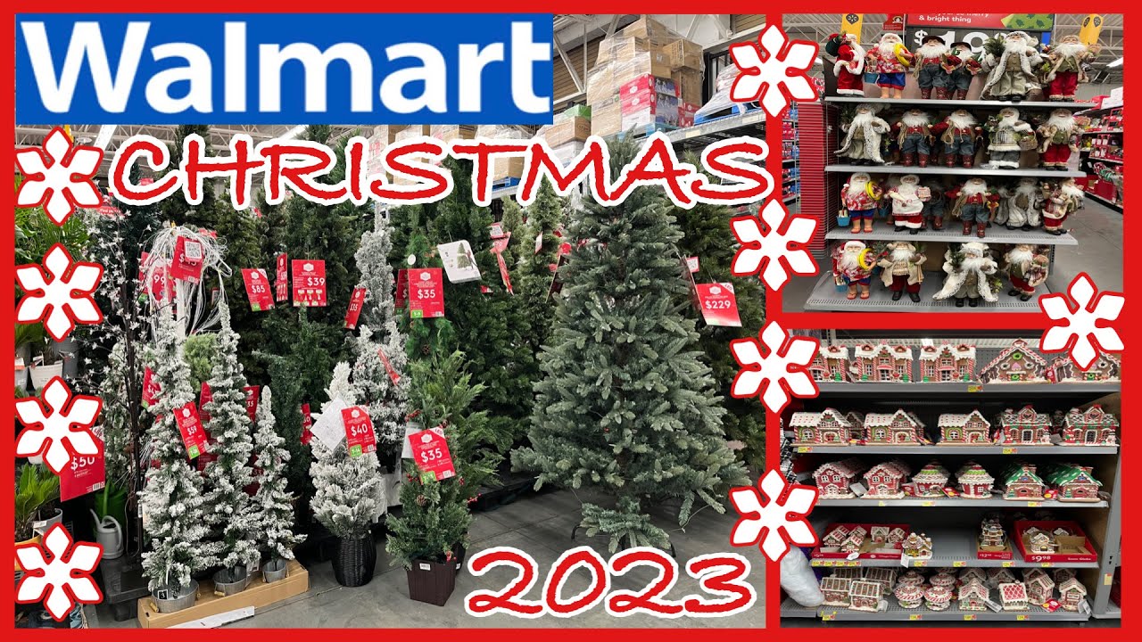 WALMART CHRISTMAS BROWSE SHOP WITH ME! CHRISTMAS TREES AND DECOR 2023 OCTOBER FLORIDA