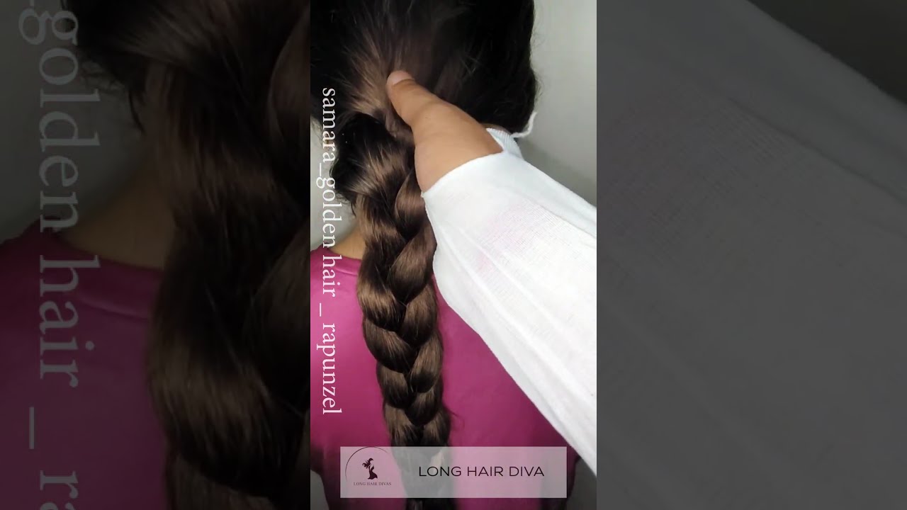 Brushing My Golden Silky Hair with my husband | Loose Braid & Bun Hair Play