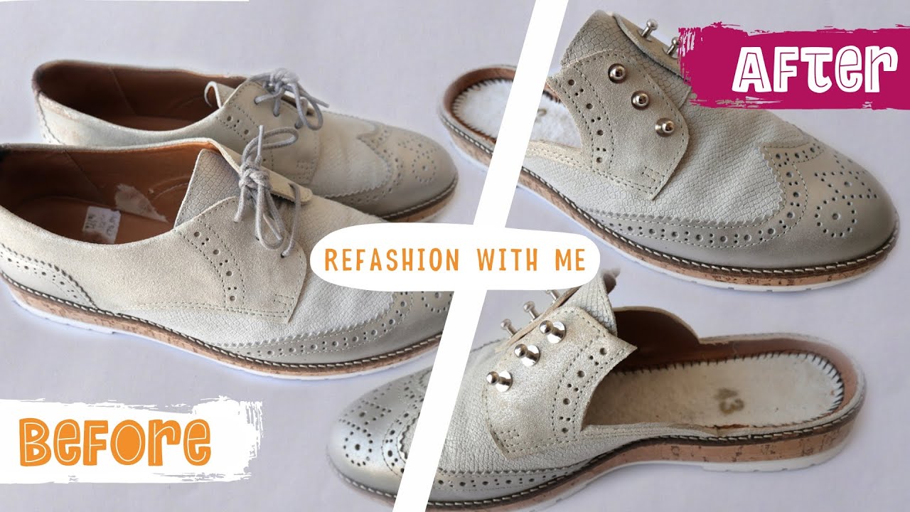 Shoe Transformation: DIY mules from brogues