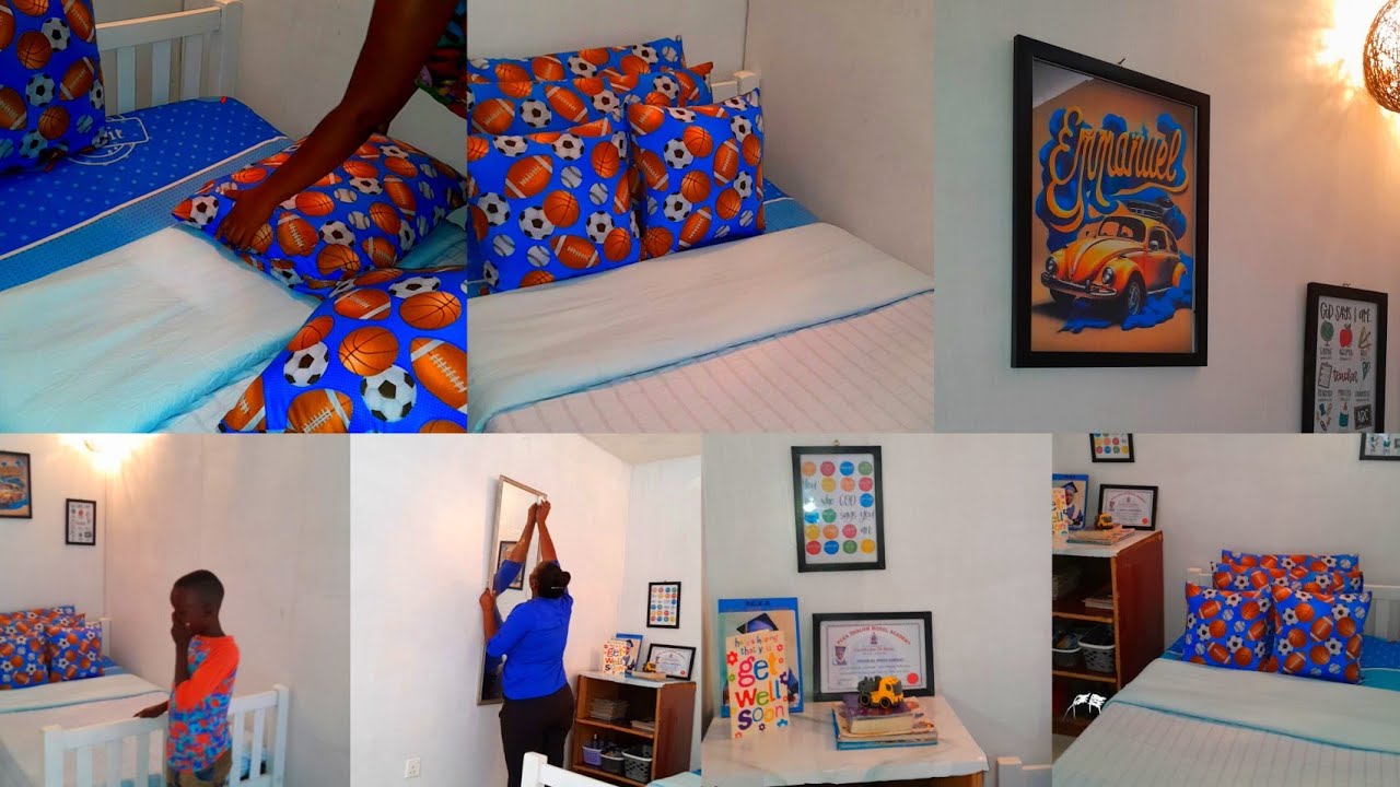💙PRE TEEN💙BOY BEDROOM REVEAL//PERFECT BLUE THEME//FINALLY DID IT