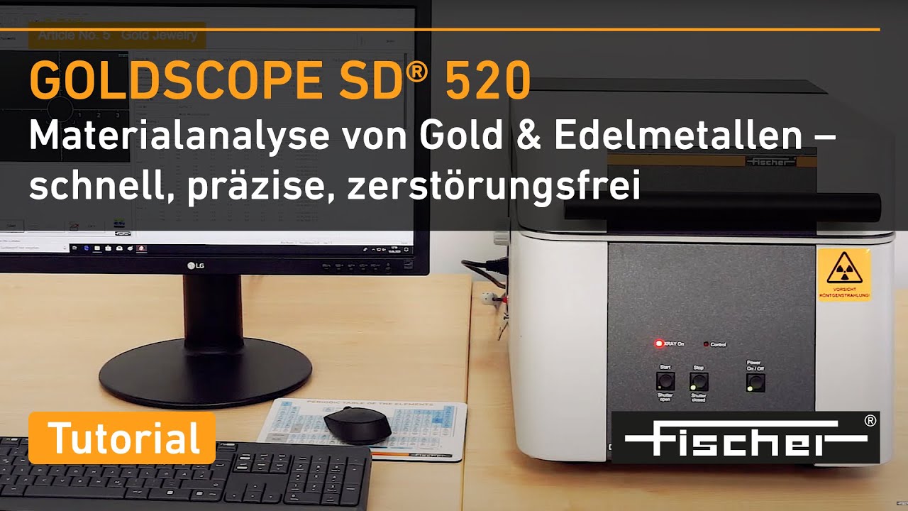 Materialanalyse von Gold & Edelmetallen &ndash; schnell, pr&auml;zise, zerst&ouml;rungsfrei | GOLDSCOPE SD | Fischer