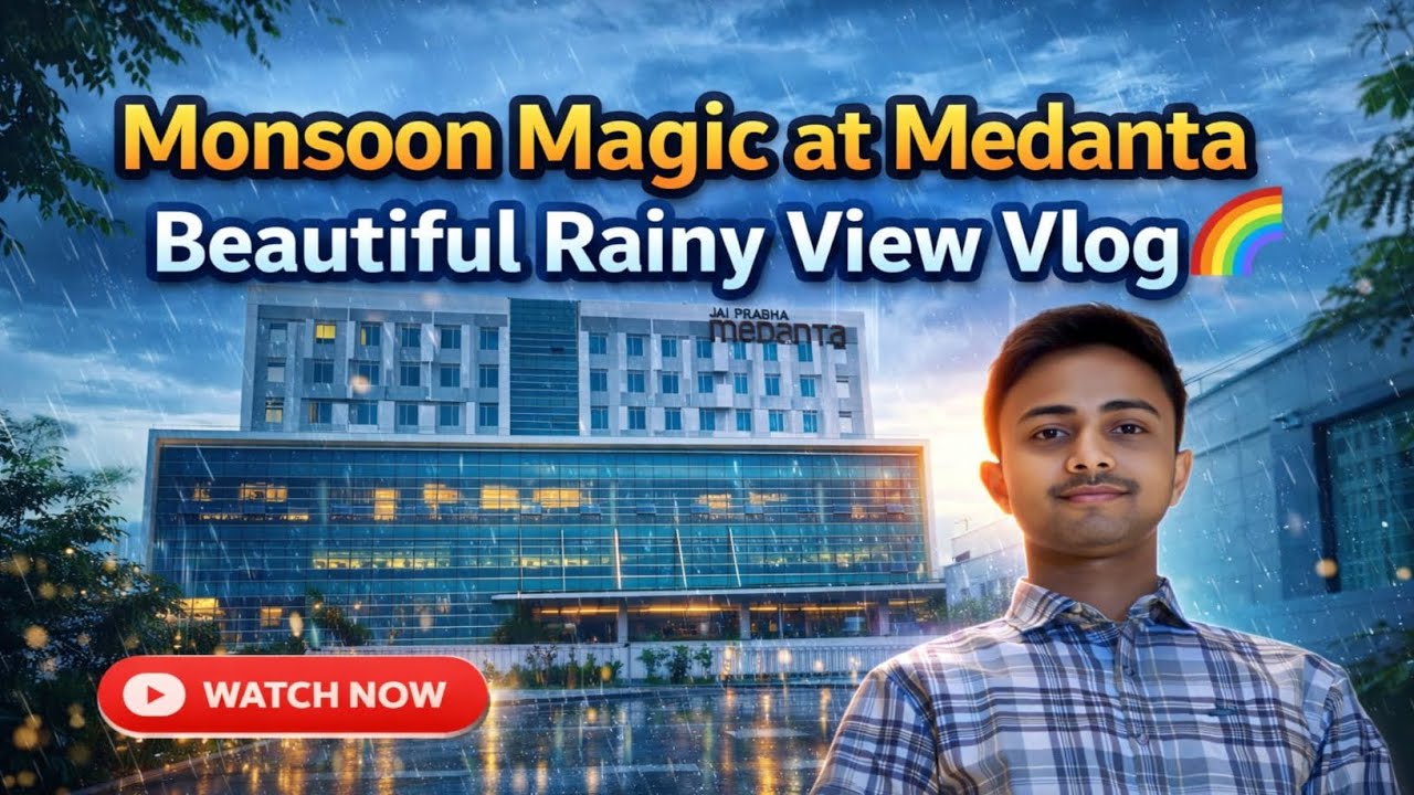 Vlog - 32 Monsoon Magic at Medanta 🌈Beautiful Rainy View Vlog 😍    #medantapatna #medanta 