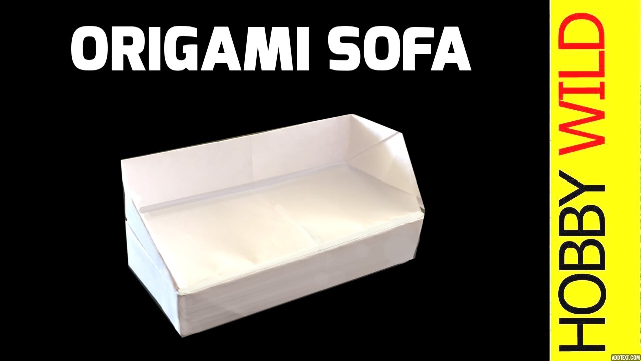 How To Make A Paper Sofa (Origami)