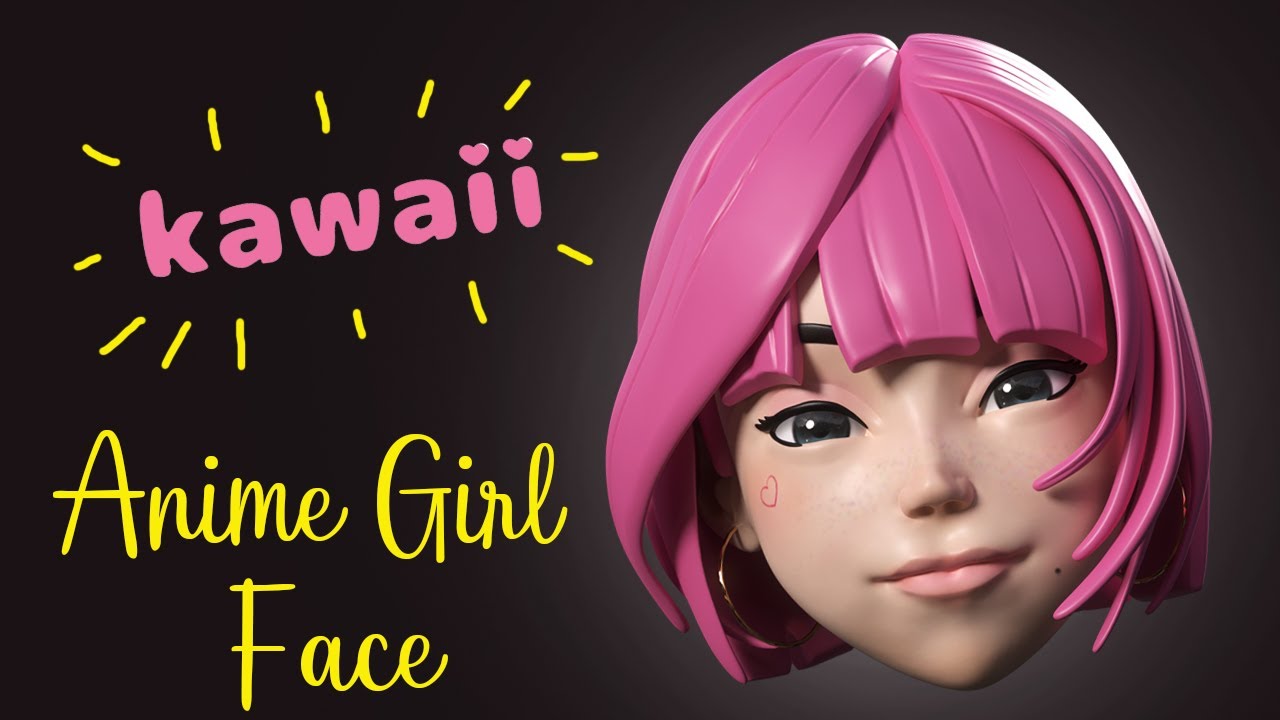 How to sculpt a cute anime girl face | Easy Method in ZBrush |